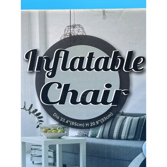 Inflatable Chair For Indoor & Outdoor Use Premium Flocked Surface Easy Inflates - Picture 3 of 7